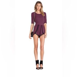 NBD um yes backless romper magenta S
